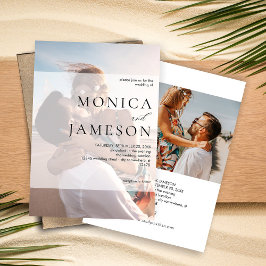 モダン デュオ2 フォト ウェディング 招待状