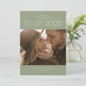モダン・トポグラフィー・セージ結婚式の写真 セーブザデート (スタンド正面)
