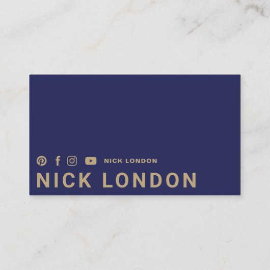 モダン&トレンディーオンライン金ゴールドボクシンググローブクラブ 名刺 (裏面)