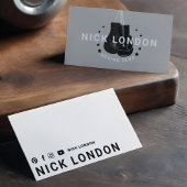 モダン&トレンディーオンライン黒ボクシンググローブクラブ 名刺