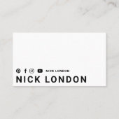 モダン&トレンディーオンライン黒ボクシンググローブクラブ 名刺 (裏面)