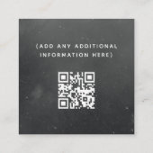 モダン&トレンディーグレイナイトスカイコズミック宇宙銀河系 スクエア名刺 (裏面)