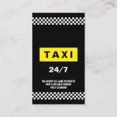 モダン&トレンディータクシー運転手 名刺 (裏面)