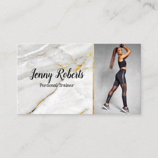 モダン&トレンディーパーソナルトレーナーフィットネス事業 名刺 (正面)