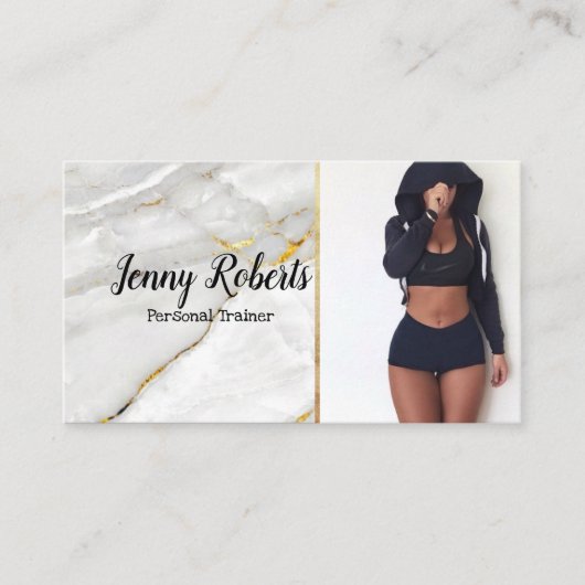 モダン&トレンディーパーソナルトレーナーフィットネス事業 名刺 (正面)