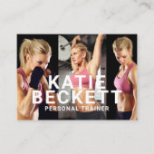 モダン&トレンディーパーソナルトレーナーフィットネス4写真 名刺 (正面)