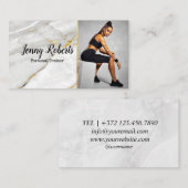 モダン&トレンディーパーソナルトレーナーフィットネス 名刺 (正面/裏面)