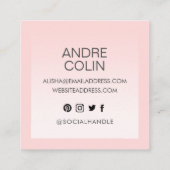 モダン&トレンディー美しいとファッション写真 スクエア名刺 (裏面)