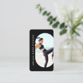 モダン&トレンディー2フォトパーソナルフィットネストレーナー 名刺 (スタンド正面)