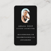 モダン&トレンディー2フォトパーソナルフィットネストレーナー 名刺 (裏面)