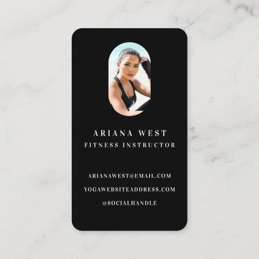 モダン&トレンディー2フォトパーソナルフィットネストレーナー 名刺 (裏面)
