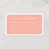 モダン,トレンディー,サロンアポイントメントカード 予約カード (裏面)