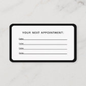 モダン,トレンディー,サロンアポイントメントカード 予約カード (裏面)