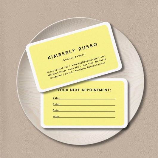 モダン,トレンディー,サロンアポイントメントカード 予約カード