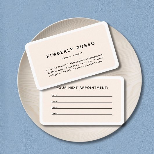 モダン,トレンディー,サロンアポイントメントカード 予約カード