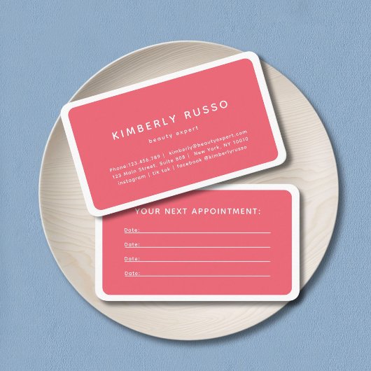 モダン,トレンディー,サロンアポイントメントカード 予約カード