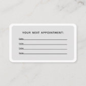 モダン,トレンディー,サロンアポイントメントカード 予約カード (裏面)