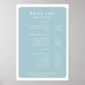 モダン,トレンディー,サロン価格表ポスター ポスター (正面)