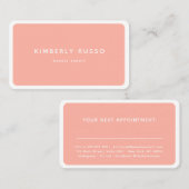 モダン,トレンディー,サロン 予約カード (正面/裏面)