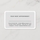 モダン,トレンディー,サロン 予約カード (裏面)