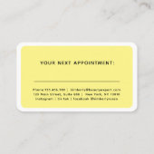 モダン,トレンディー,サロン 予約カード (裏面)