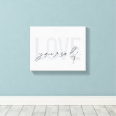 モダン,トレンディー,シンプルデザイン，都市の愛 キャンバスプリント (インサイチュ (ウッドフロア))