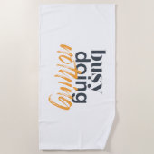 モダン,トレンディー，何もしない都市忙しデザイン ビーチタオル (正面)