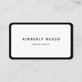 モダン,トレンディー, QRコード，サロン 名刺 (正面)