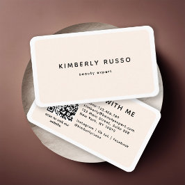 モダン,トレンディー, QRコード，サロン 名刺