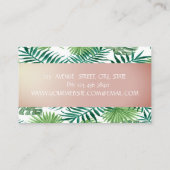 モダン，トロピカルパ葉ーム, Flamingos 名刺 (裏面)