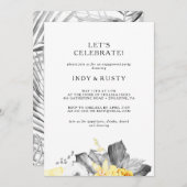 モダン トロピカル お祝いしよう 招待状 (正面/裏面)