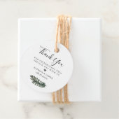 モダン トロピカル アイランド リーフ ウェディング フェイバータグ (インサイチュ)