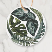 モダン トロピカル アイランド リーフ ウェディング フェイバータグ (裏面)