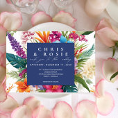 モダン トロピカル カラフル 秋のウェディング 招待状