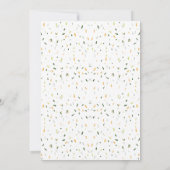 モダン トロピカル ジャングル サファリ ニュートラル ベビーシャワー 招待状 (裏面)