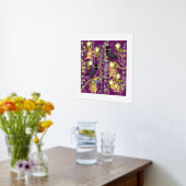 モダン トロピカル バード アブストラクト フラワアート 箔ポスター (レイダウン (キッチン))