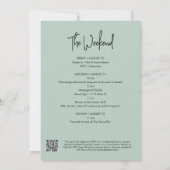 モダン トロピカル パーム 誕生日ウィークエンド 招待状 (裏面)