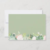 モダン トロピカル フラワー ウェディング 詳細 挿入カード 招待状 (裏面)