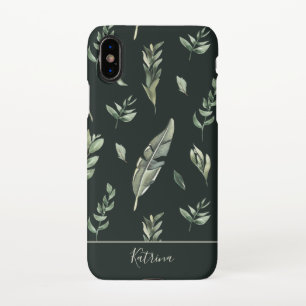モダン トロピカル リーフ パターン iPhone XSケース