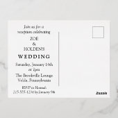 モダン トロピカル 私たち結婚しました 秘密の挙式 披露宴 箔招待状ポストカード (裏面)