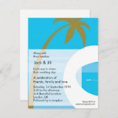 モダン トロピカル 4.25x5.25 招待状 (正面/裏面)