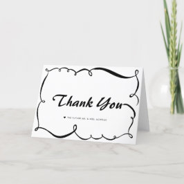 モダン ドゥードル ファンシー お礼カード サンキューカード