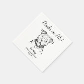 モダン ドッグ ウェディング カクテル ナプキン スタンダードカクテルナプキン (角)