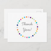 モダン ドット ありがとう ポストカード (正面/裏面)