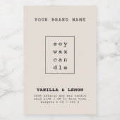 モダン ニュートラル コスメティックス パッケージング キャンドル フードラベル (シングルラベル)