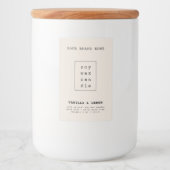 モダン ニュートラル コスメティックス パッケージング キャンドル フードラベル (正面)