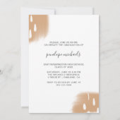 モダン ニュートラル スプラッシュ ワン フォト 卒業パーティー 招待状 (裏面)