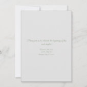 モダン ニュートラル ベビーシャワー 招待状 (裏面)