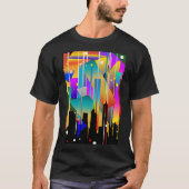 モダン ニューヨーク 幾何学的形状 アブストラクト Tシャツ (正面)