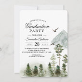 モダン ネイチャー グリーン フォレスト | 水彩の木 招待状 (正面)